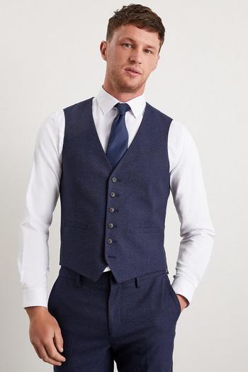 Related Product Slim Fit Navy Marl Waistcoat