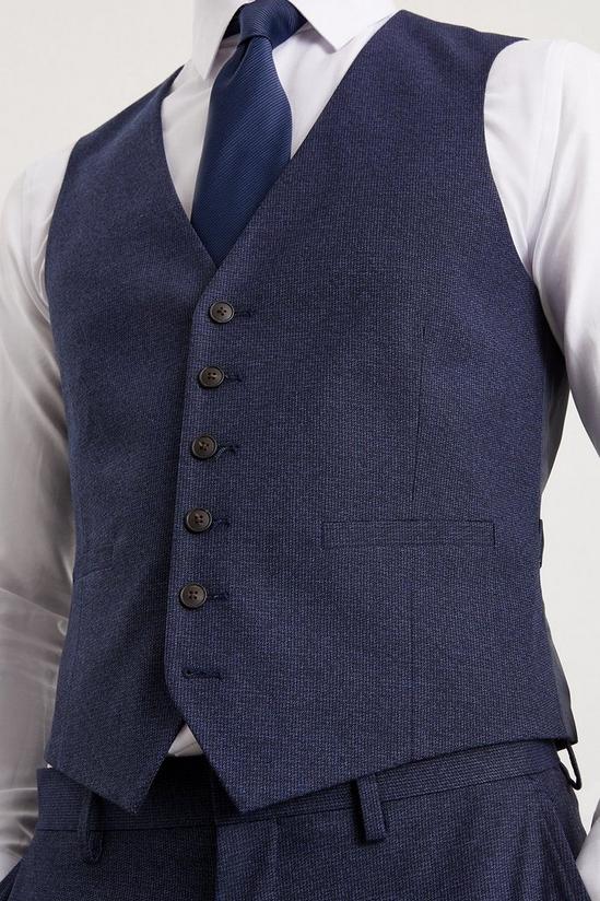 Burton Slim Fit Navy Marl Waistcoat 2