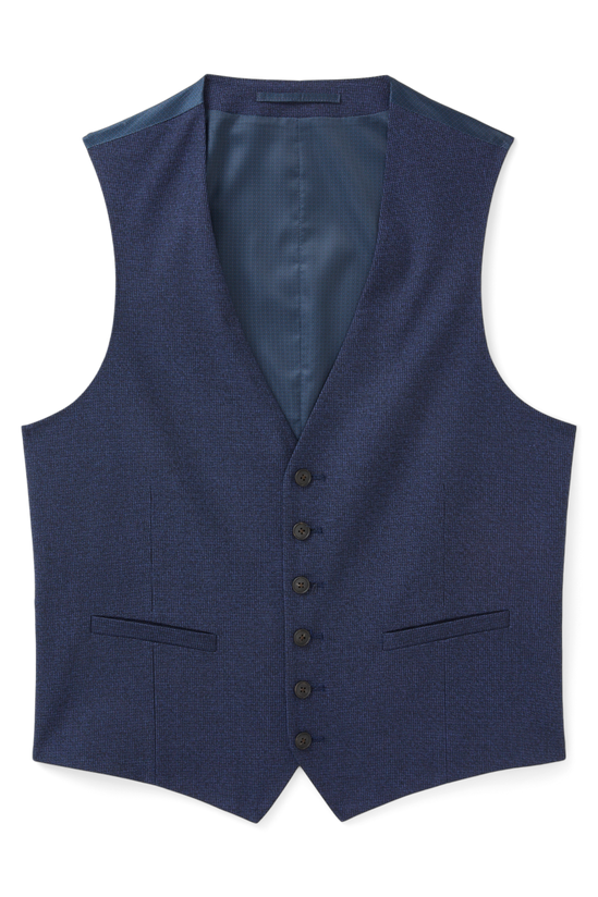 Burton Slim Fit Navy Marl Waistcoat 4