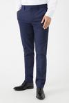 Burton Slim Fit Navy Marl Suit Trousers thumbnail 1