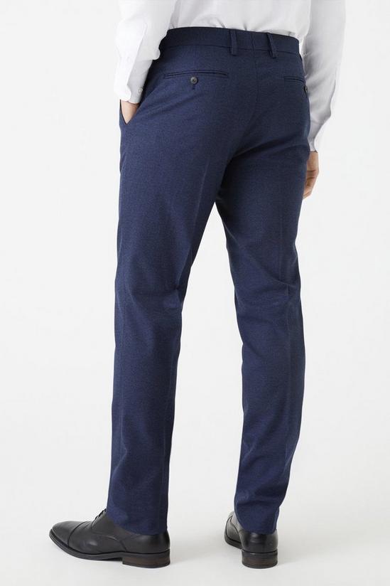 Burton Slim Fit Navy Marl Suit Trousers 3