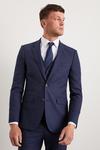 Burton Slim Fit Navy Marl Suit Jacket thumbnail 2