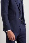 Burton Slim Fit Navy Marl Suit Jacket thumbnail 6