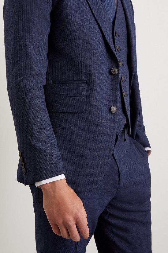 Burton Slim Fit Navy Marl Suit Jacket 6