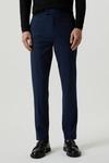 Burton Slim Fit Blue Check Smart Trousers thumbnail 1