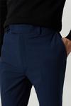 Burton Slim Fit Blue Check Smart Trousers thumbnail 4