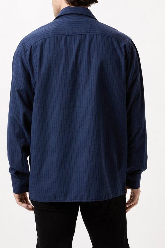 Burton Blue Striped Double Pocket Shirt 3