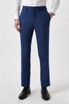 Burton Plus And Tall Slim Fit Blue Birdseye Suit Trousers thumbnail 2