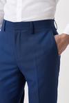 Burton Plus And Tall Slim Fit Blue Birdseye Suit Trousers thumbnail 4