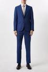 Burton Plus And Tall Slim Fit Blue Birdseye Suit Jacket thumbnail 2