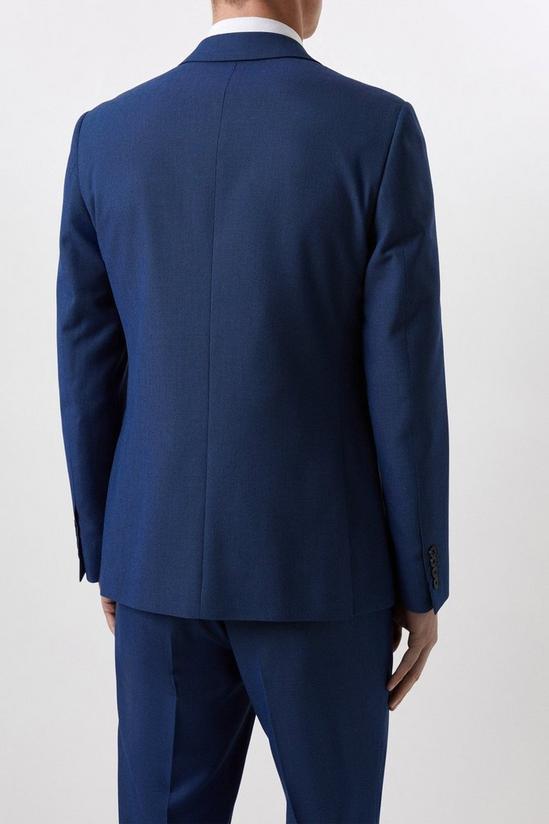Burton Plus And Tall Slim Fit Blue Birdseye Suit Jacket 3