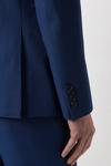 Burton Plus And Tall Slim Fit Blue Birdseye Suit Jacket thumbnail 4