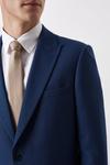 Burton Plus And Tall Slim Fit Blue Birdseye Suit Jacket thumbnail 5