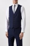 Burton Plus And Tall Tailored Fit Navy Marl Suit Waistcoat thumbnail 2