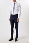 Burton Plus And Tall Tailored Fit Navy Marl Suit Trousers thumbnail 1