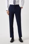 Burton Plus And Tall Tailored Fit Navy Marl Suit Trousers thumbnail 2