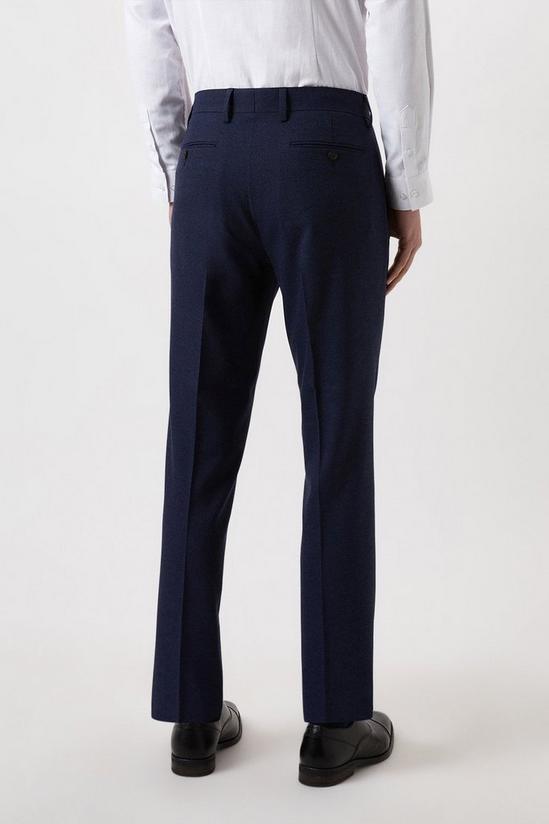 Burton Plus And Tall Tailored Fit Navy Marl Suit Trousers 3