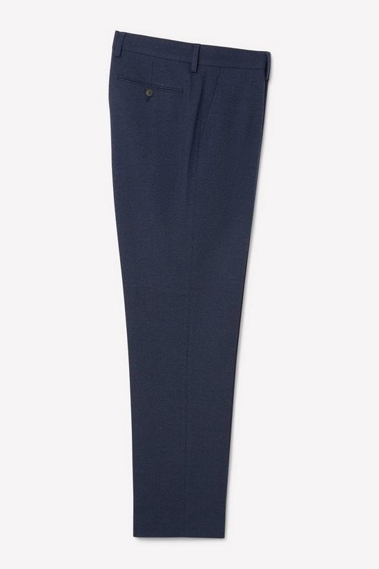 Burton Plus And Tall Tailored Fit Navy Marl Suit Trousers 5