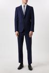 Burton Plus And Tall Tailored Fit Navy Marl Suit Jacket thumbnail 2