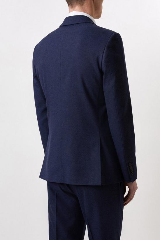 Burton Plus And Tall Tailored Fit Navy Marl Suit Jacket 3