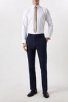 Burton Plus And Tall Slim Fit Navy Marl Suit Trousers thumbnail 1