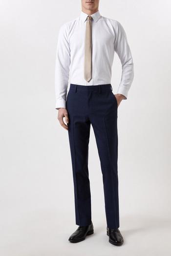 Related Product Plus And Tall Slim Fit Navy Marl Suit Trousers