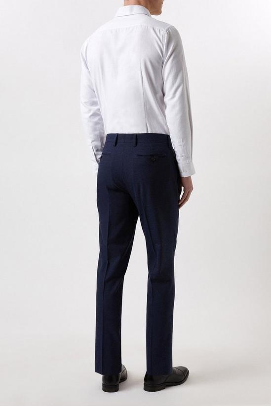Burton Plus And Tall Slim Fit Navy Marl Suit Trousers 3