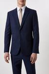 Burton Plus And Tall Slim Fit Navy Marl Suit Jacket thumbnail 1
