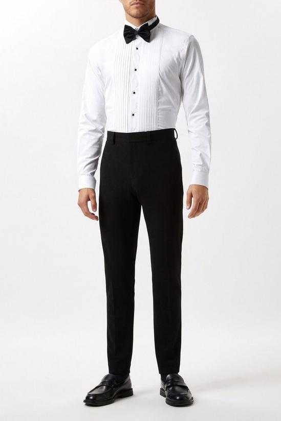 Burton Slim Fit Black Tuxedo Trousers 2