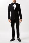 Burton Slim Fit Black Tuxedo Suit Jacket thumbnail 2