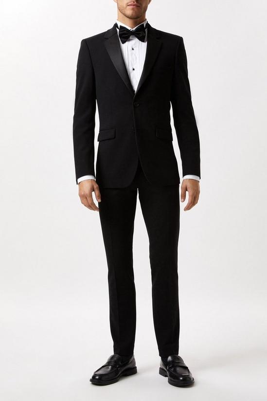 Burton Slim Fit Black Tuxedo Suit Jacket 2