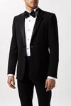 Burton Skinny Fit Black Tuxedo Suit Jacket thumbnail 1