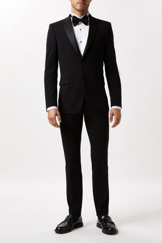 Burton Skinny Fit Black Tuxedo Suit Jacket 2