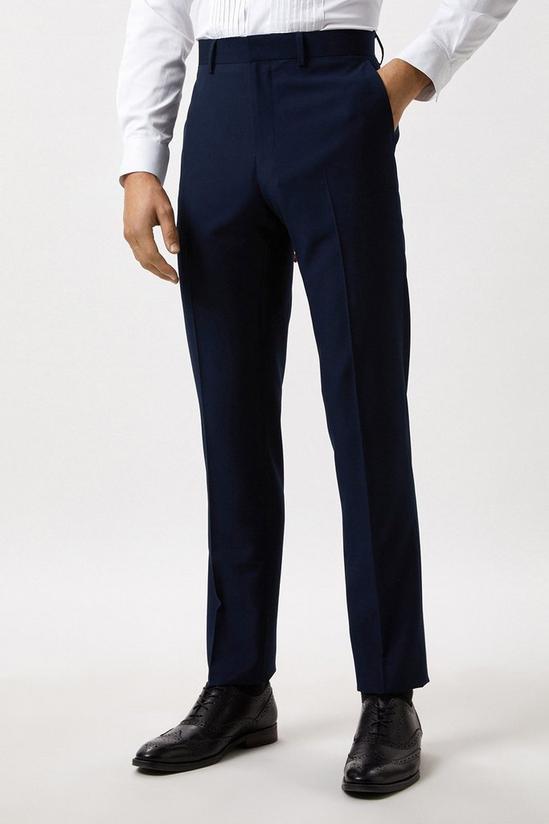 Burton Slim Fit Navy Tuxedo Suit Trousers 1