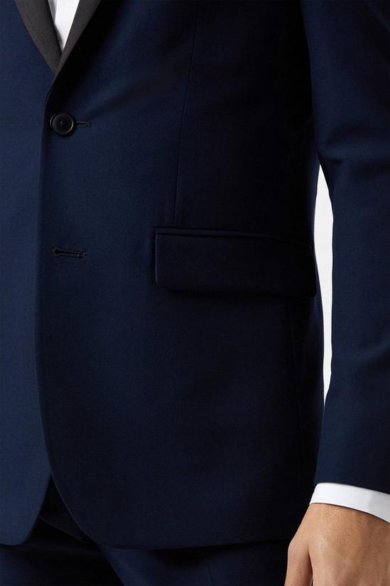 Burton Skinny Fit Navy Tuxedo Suit Jacket 5