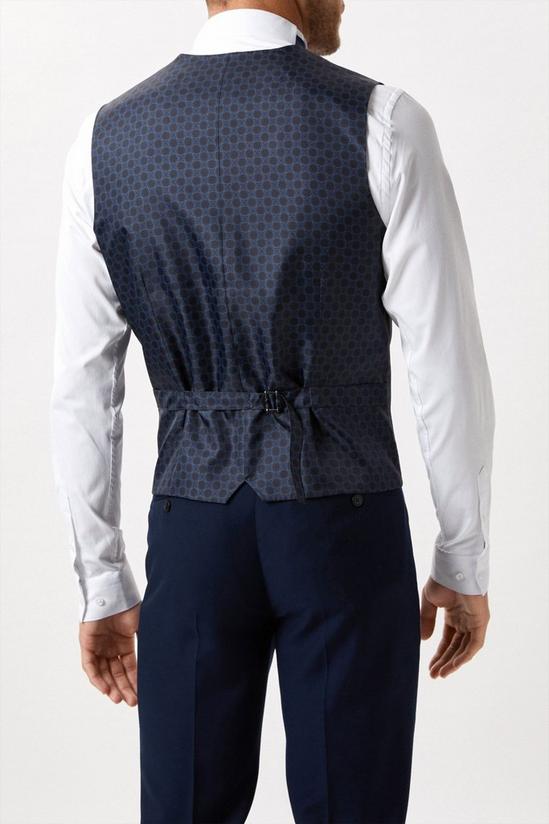Burton Skinny Fit Navy Tuxedo Waistcoat 3