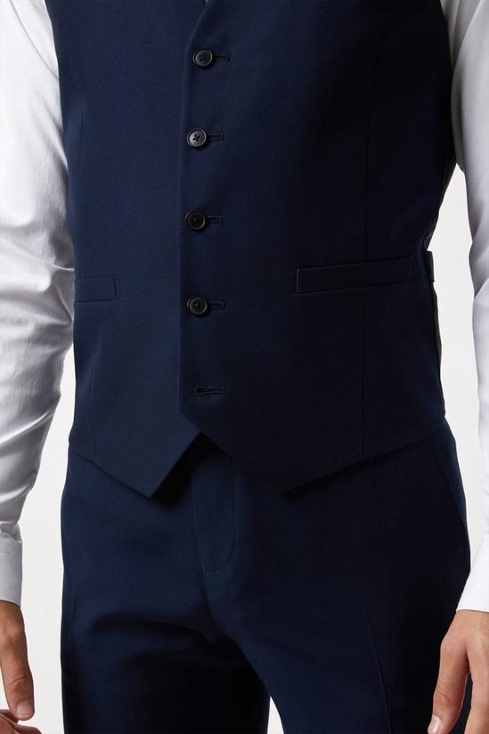 Burton Skinny Fit Navy Tuxedo Waistcoat 6