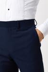Burton Skinny Fit Navy Tuxedo Suit Trousers thumbnail 4