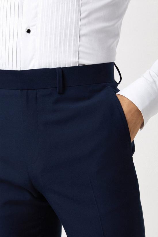 Burton Skinny Fit Navy Tuxedo Suit Trousers 4