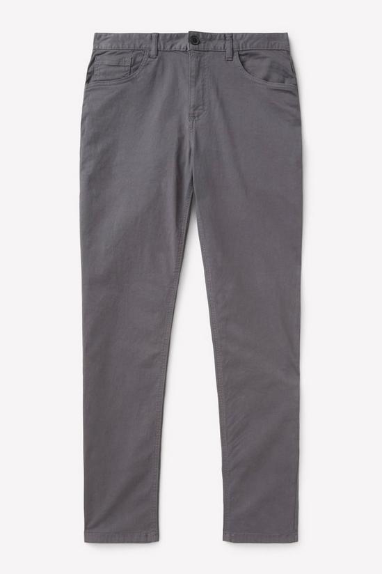 Burton Slim Fit Charcoal 5 Pocket Chino Trousers 5