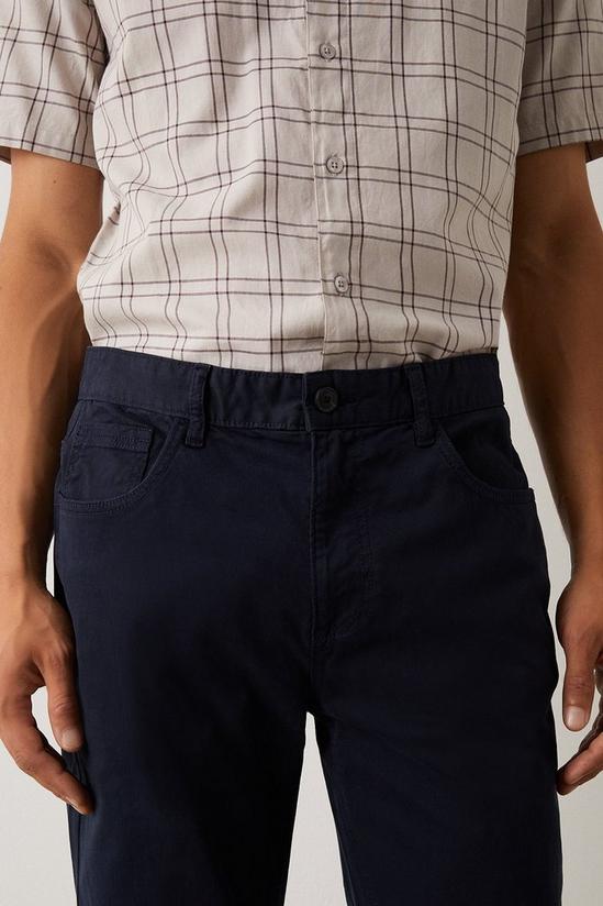 Burton Slim Fit Navy 5 Pocket Chino Trousers 2