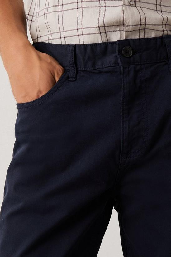 Burton Slim Fit Navy 5 Pocket Chino Trousers 4