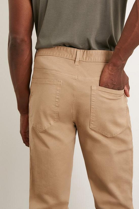 Burton Slim Fit Stone 5 Pocket Chino Trousers 5