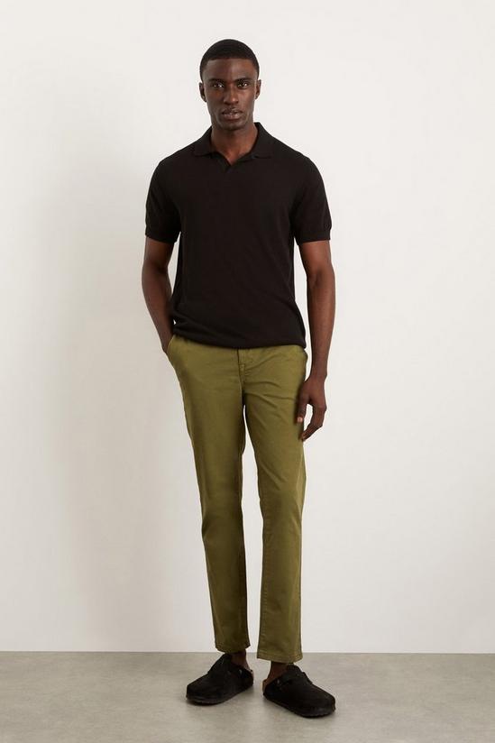Burton Slim Fit Khaki Chino Trousers 1