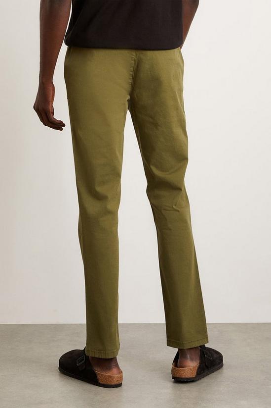 Burton Slim Fit Khaki Chino Trousers 3