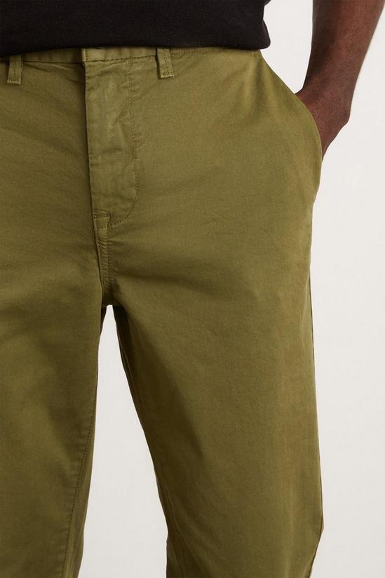 Burton Slim Fit Khaki Chino Trousers 4