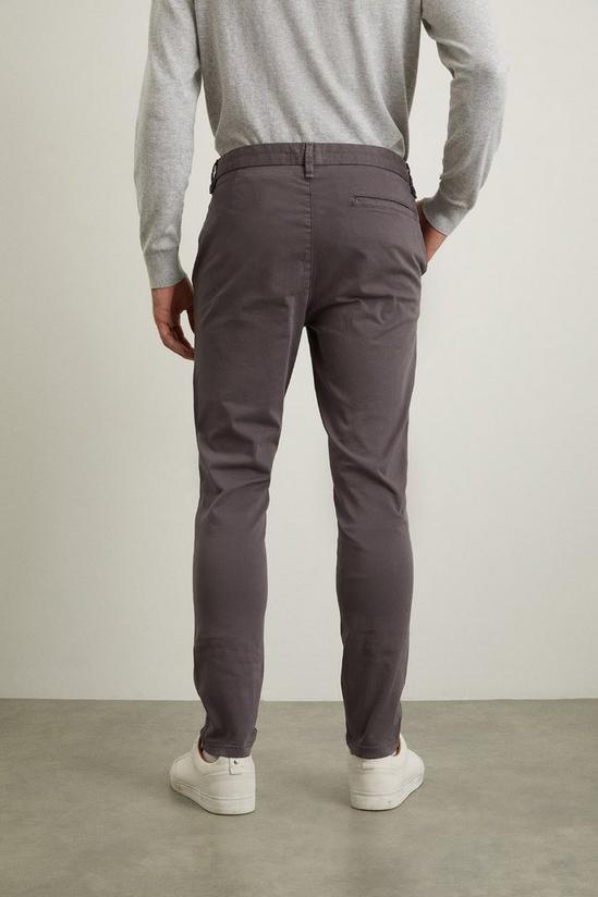 Burton Skinny Fit Charcoal Chino Trousers 3