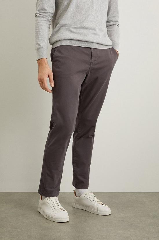Burton Regular Fit Charcoal Chino Trousers 2