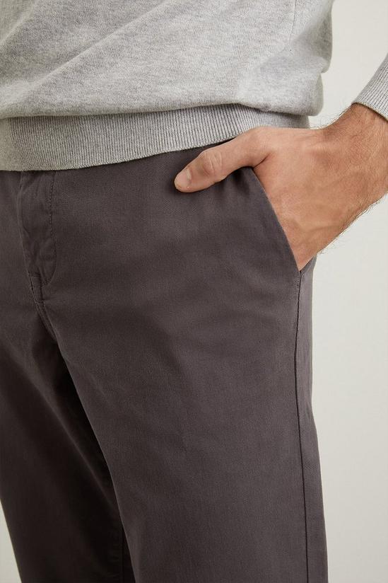 Burton Regular Fit Charcoal Chino Trousers 4