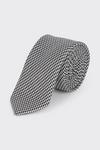 Burton Regular Grey Tonal Puppytooth Tie With Tie Clip thumbnail 2
